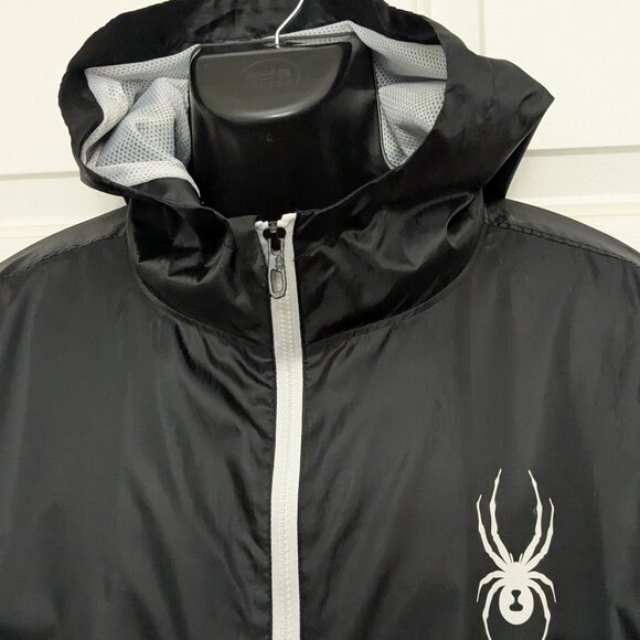 Spyder Optic Men's Water Resistant Jacket Size  L Black / Red - Picture 3 of 12